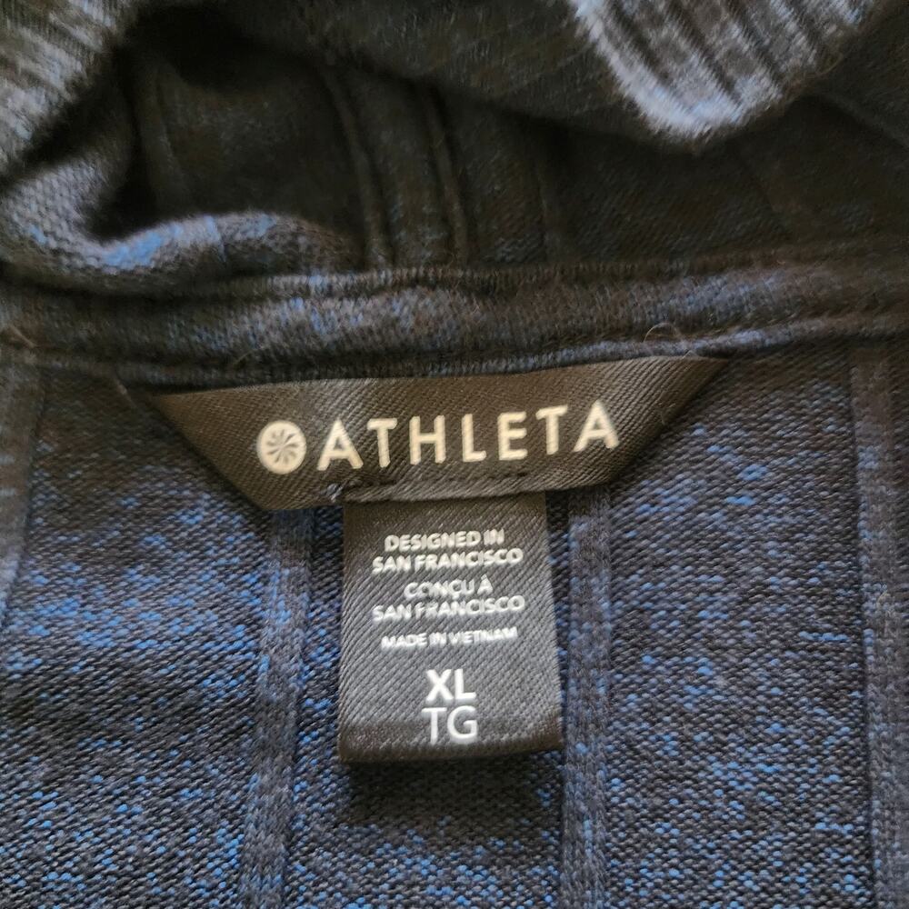 Athleta Sweater Hoodie Harmony Heather Ribbed Sweatshirt Womens XL Oversized - Picture 5 of 10